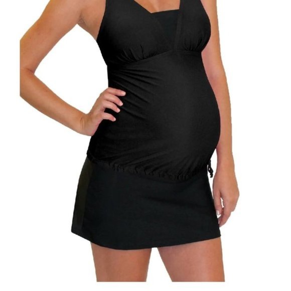 Mermaid Maternity Swim Skirt With Attached Briefs - Picture 2 of 7